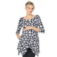 thumbnail image 2 of White Mark Women's Maternity Geometric Circle Tunic Top, 2 of 6
