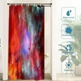 thumbnail image 3 of Red Modern Galaxy Decor Shower Curtain Romantic Purple Abstract Starry Sky QuickDrying Waterproof Polyester Fiber with Plastic Rings into a Cosmic Wonderland (72"x36), 3 of 6