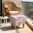 thumbnail image 2 of TSOVTHRID Cute Axolotl Daisy Print Ottoman Cover Square High Stretch Ottoman Slipcover with Nonslip Elastic Bottom Soft Footstool Protector for Square Storage Ottomans, 2 of 7