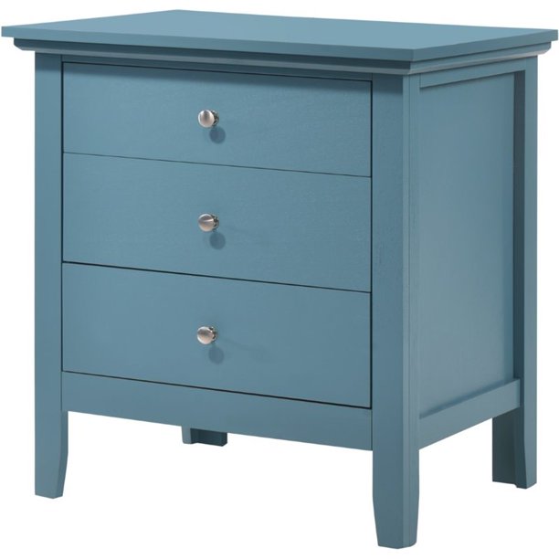 Glory Furniture Hammond 3 Drawer Nightstand In Teal Walmart Com Walmart Com