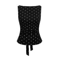 thumbnail image 5 of WEIWEN Spaghetti Strap Tank Top for Women Sleeveless Ribbed Knit Vest Shirts Slim Fit Summer Going Out Camisole Womens Tank Tops Black, M, 5 of 7