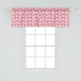 thumbnail image 2 of Ambesonne Flamingo Window Valance, Exotic Long-legged Animals, 42" x 18", Vermilion Dried Rose, 2 of 3