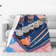 thumbnail image 1 of Fotbe Colorful Sushi Food Art Manta de Franela Acolchonada con Estampado, Súper Suave y Esponjosa, Extra Grande para Sofá, Cama, Uso Todo el Año-40"x30", 1 of 7