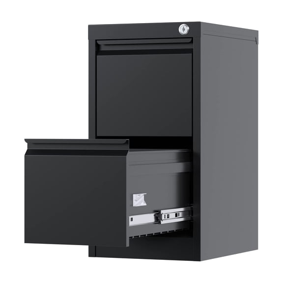Gaderth 2 Drawer File Cabinet With Lock,Office Cabinet With Drawers, Metal File Cabinet Locking File Cabinet For Home Office Storage