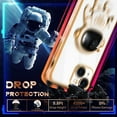 thumbnail image 5 of for iPhone 13 Mini Case Astronaut Cute for Women Girls Girly Unique White Phone Cases with Astronaut Hidden Stand Kickstand 6D Design Cover for iPhone 13Mini 5.4 inch, 5 of 11