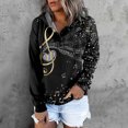 thumbnail image 2 of Sweat à Capuche d'Hiver pour Femmes Mode Pull de Noël Hoilidy Extérieur Chaud Col Rond Cardigan Imprimé Xmas Pull Mi-Long Blouse Ample, 2 of 4