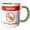 Green/White, variant on 3drose, Notice Nut Free Zone Warning Sign - No Nuts or Peanuts Allowed Red, 11oz Two-tone Yellow Mug