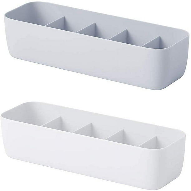 Organizador de cajones de 2 piezas para ropa interior, organizador de ropa interior de plástico, organizadores de cajones apilables de plástico PP para sujetador, calcetines, corbata, bufanda, 2