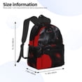 thumbnail image 3 of Fotbe Black Dog Red Background Lightweight Casual Laptop Backpack for Men and Women, Daily use Waterproof backpack, Backpack for College, 3 of 7
