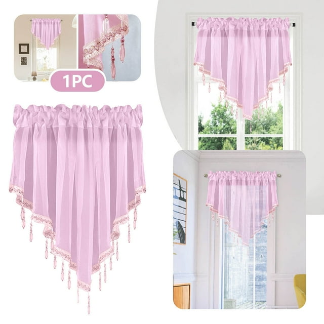 WHEANG Liquidation Rideau Uni Fini Rideau Draperie 51x24 Chambre Déco Maison Rideau Triangulaire Rideau Écran Cuisine Rideau Court