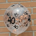 thumbnail image 2 of Juego de decoración divertida para el hogar: globos para cumpleaños número 30, 40 y 50 (rosa y rojo, celebraciones del 40.° cumpleaños), 2 of 2