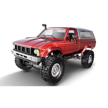 Remote Control Military Truck 4 Wheel Drive Off-Road RC Car Model Remote Control Climbing Car Gift Toy Color:Red car box