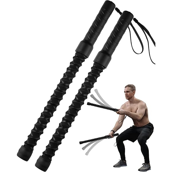 Ropeless Battle Ropes, Cordless Battle Ropes Workout Equipment for Home Gym, Heavy Duty Weighted Wireless Rope Lightweight Device HIIT, Portable Training Flow Rope, Battle Rope Sticks for Men & Women