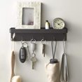 thumbnail image 5 of Estante de pared con gancho trasero magnético para puerta de casa sin perforaciones (negro, 5 of 5