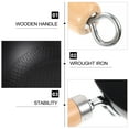 thumbnail image 3 of HIAKDOFT Nonstick Wok Wrought Iron Simple Design Cooking for Hotels Black 1Pcs, 3 of 7