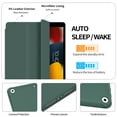 thumbnail image 5 of KenKe iPad 10.2 Case for iPad 9th Generation 2021 /iPad 8th Generation 2020 / iPad 7th Gen 2019 with Pencil Holder, Auto Sleep/Wake for Slim Soft Back Smart Cover, iPad 10.2 inch Case, Dark Green, 5 of 8