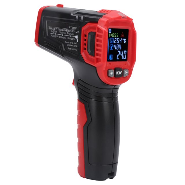 Medidor de temperatura ANGGREK Termómetro infrarrojo industrial HT650C 50 grados Celsius ~ 800 grados Celsius