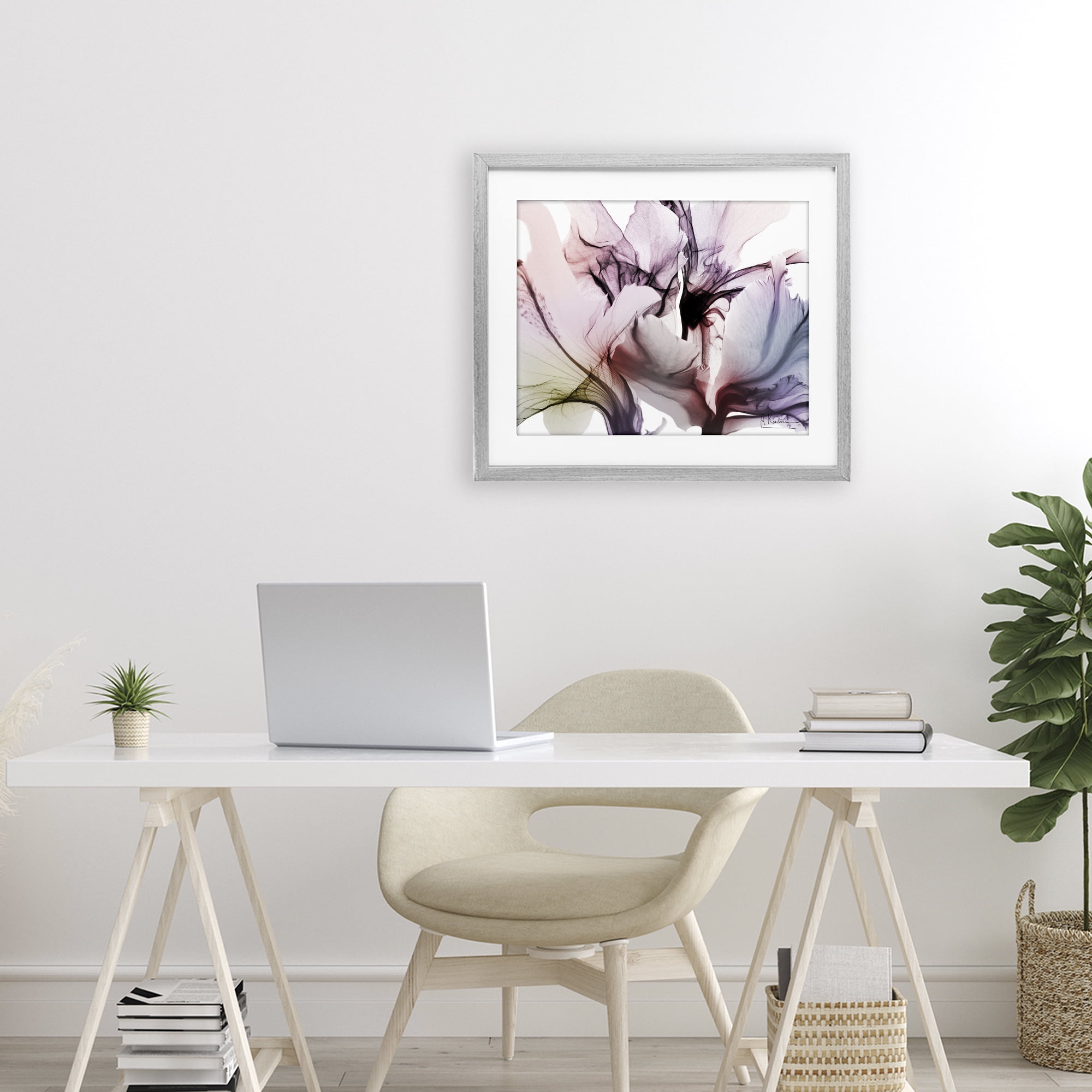 Stupell Industries Brilliant Song Flower Petals Gray Framed Print Under Glass, design by Albert Koetsier