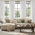 thumbnail image 2 of KoshiMe Faux Linen 100% Blackout Curtains for Living Room Bedroom,90 Inch Long Thermal Insulated Back Tab Window Curtains,BrightWhite, 2 of 7