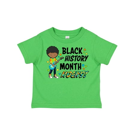 

Inktastic Black History Month Rocks!- Boy with Guitar Gift Toddler Boy or Toddler Girl T-Shirt