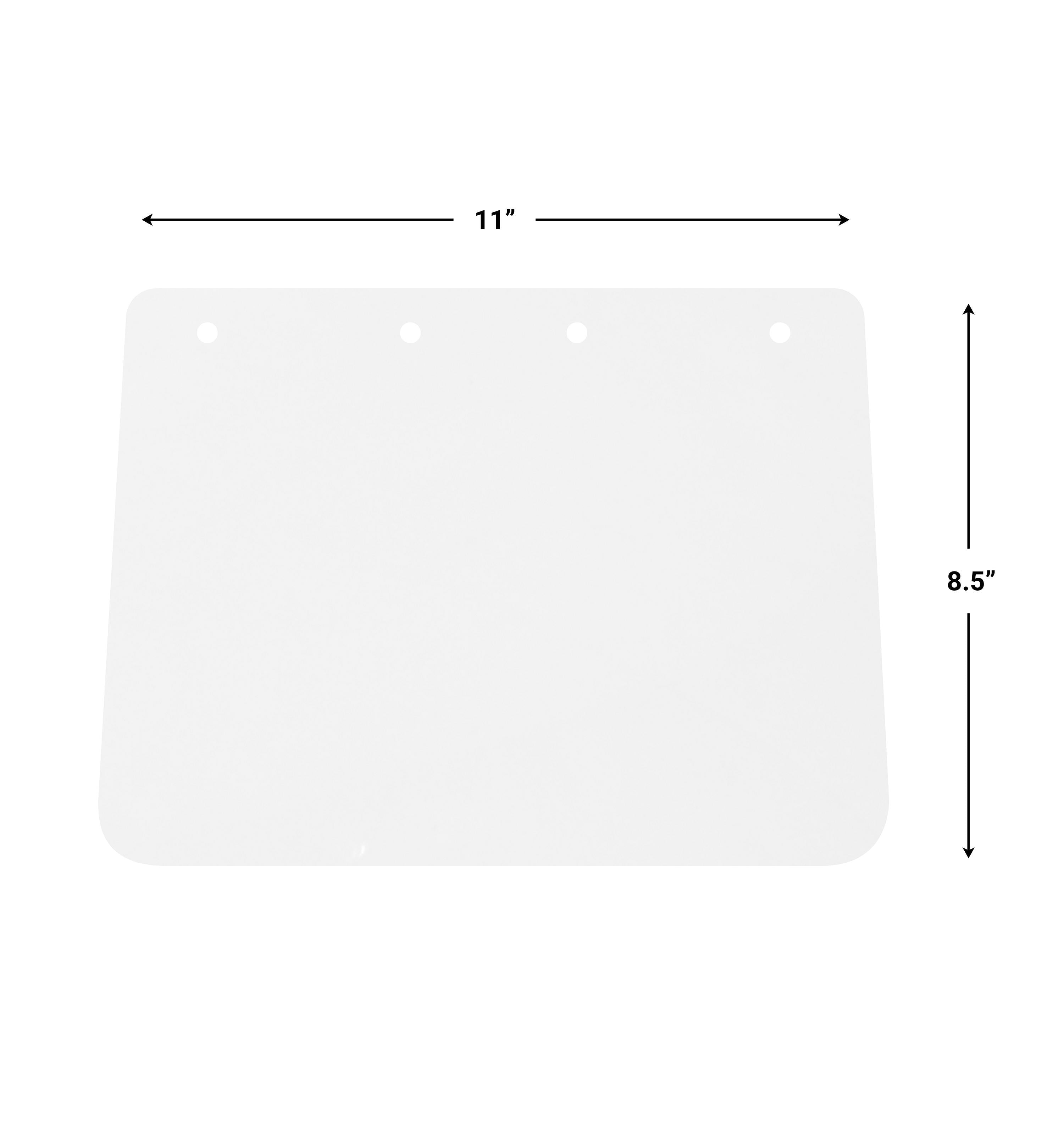 Reusable 10L" X 10.5H" Pet 10Mil - Face Shield Film Replacements 5/Pack - Non-Medical