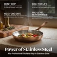 thumbnail image 6 of Gotham Steel 12 Pcs Tri-Ply Stainless Steel Cookware Set, PVD Pots and Pans Set Non Stick with No Forever Chemicals, Metal Utensil Safe, Induction Ready, Oven & Dishwasher Safe, 6 of 11