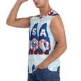 thumbnail image 3 of Easygdp Cute Gnomes in USA Men's Breathable Tank Tops Sleeveless Sporty T Shirts for Basketball, Mountaineering, Bodybuilding -Medium, 3 of 8