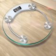 thumbnail image 3 of GJX Glass Bathroom Scale Round,Digital Bath Scale for Body Weight,Bathroom Body Scale,Battery Included,Clear Round Platform, 3 of 7