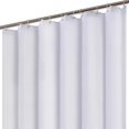 thumbnail image 2 of White Fabric Shower Curtain with Weighted Bottom Hem, 120GSM Heavy Duty Shower Curtain Liner Washable, Plain White Elegant Waterproof Cloth Hotel Bathroom Curtain Set with Hooks, 72x72, 2 of 6