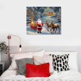 thumbnail image 4 of COMIO  - Christmas Santa Canvas Wall Art Decorations Deer River Poster Snow Picture Winter Wall Decor Canvas Print,Framed for Living Room Bedroom, 4 of 4