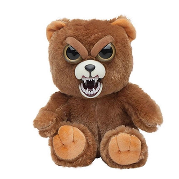 Peluche de oso que cambia de cara y es divertido para niños, de Feisty Pet, de 20 cm, con forma de dragón y animales enojados, regalo de Navidad para niños, oso marrón, 20 cm, oso marrón, 20 cm