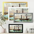 thumbnail image 4 of Designart 'The Ancient Boat Leaving The Harbor' Nautical & Coastal Framed Art Print, 4 of 4