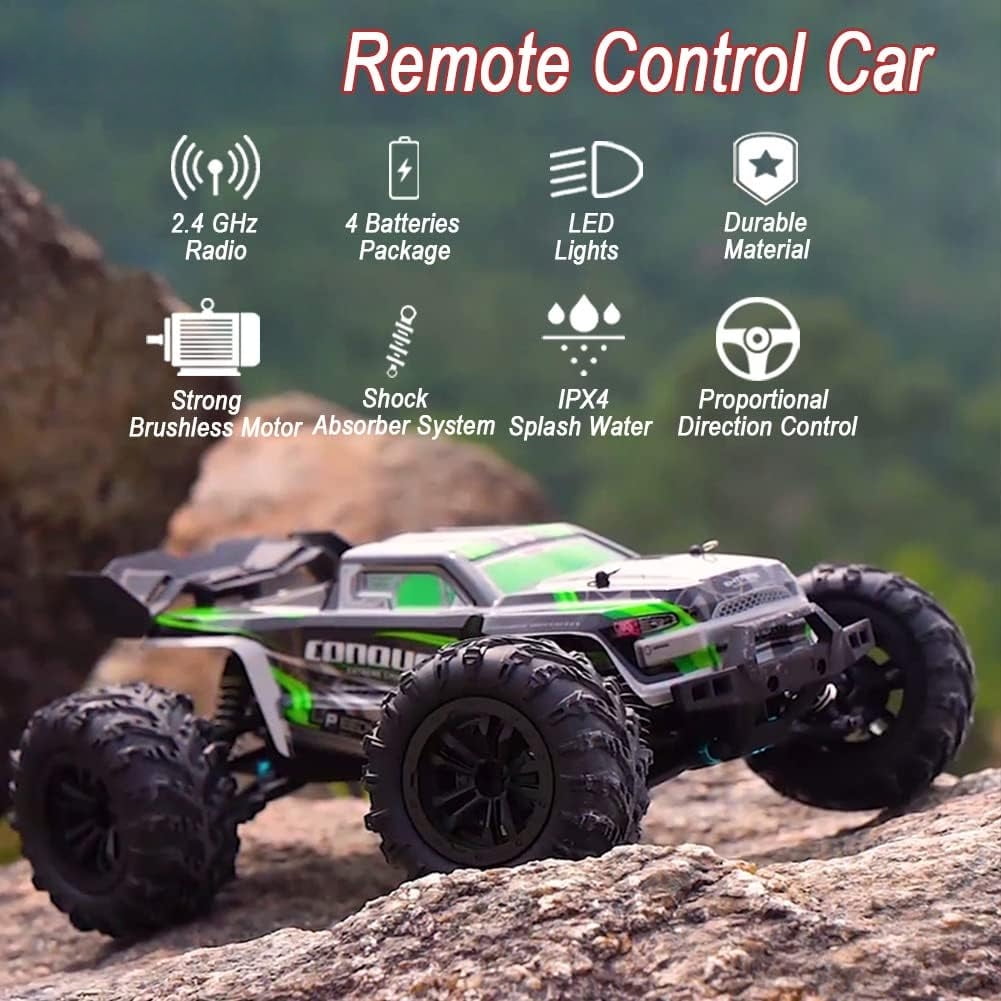 AIGIA Remote Control Car 1:16 Scale RC Cars 50 KMH 4WD High Speed RC Truck for Adults 2.4 GHz All Terrains Off-Road Drift RC Monster Trucks