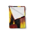thumbnail image 2 of Lantern Soft Flannel Fleece Throw Blanket, Floating Fanoos Like Devices on Sky Auspicious Culture Chinese, Cozy Plush for Indoor and Outdoor Use, 50" x 60", Dark Blue Orange, by Ambesonne, 2 of 6