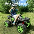 thumbnail image 3 of Hikiddo Kids ATV 4-Wheeler, 24 Volt 4WD Ride On Toys for Big Kids w/ 2 Seater, 4x200W Motor, 5.6Mph Max Speed -Green, 3 of 9