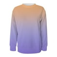 thumbnail image 2 of Vedolay T Shirts Hoodies for Women Casual Long Sleeve Sweatshirts Crew Neck Relaxed Fit Tops,Purple L, 2 of 4