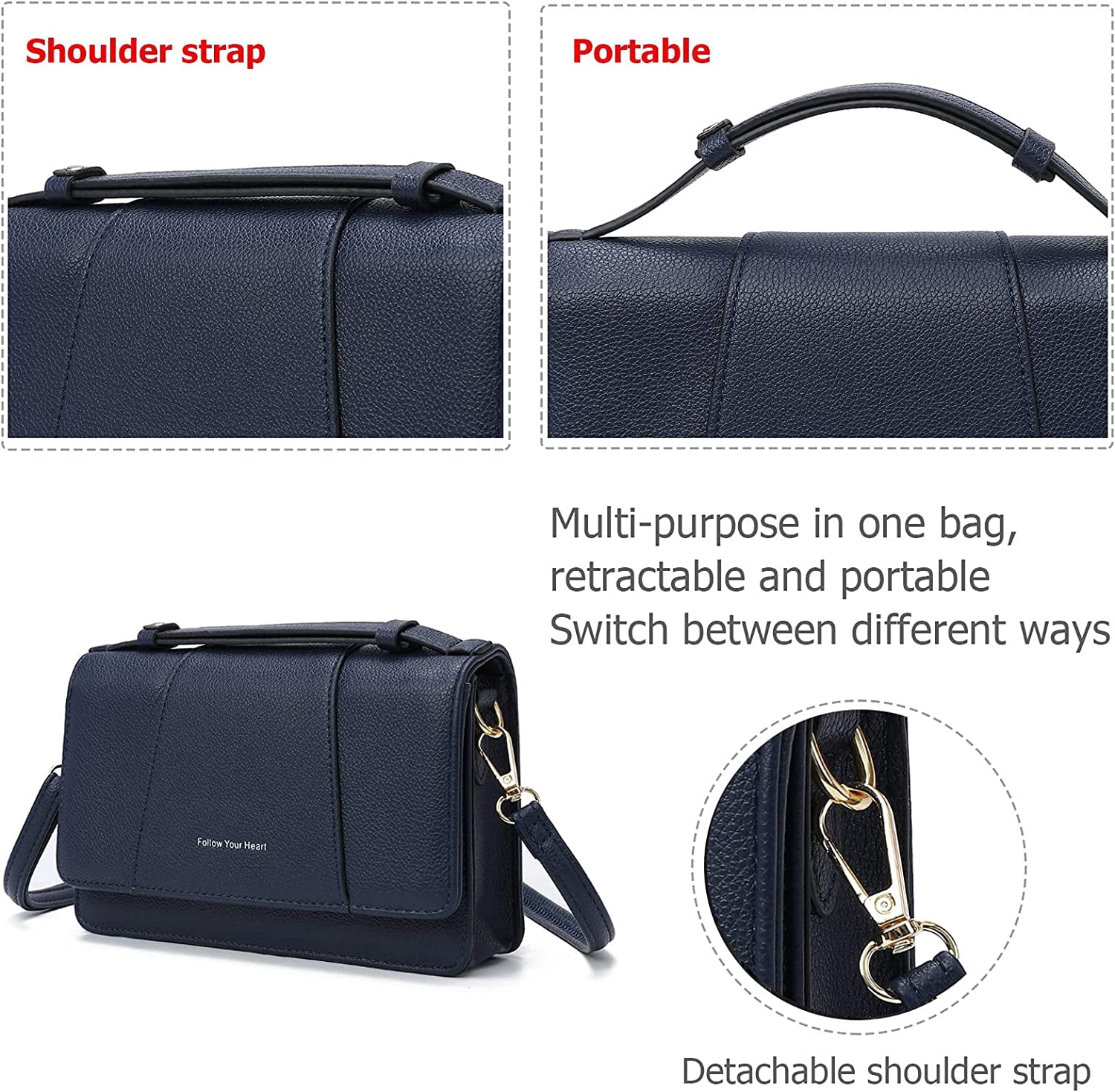 Small Crossbody Handbag for Women, Lightweight Shoulder Messenger Bag Clutch Purse Top Handle Phone Bag