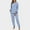 Navy, variant on Fall Pajamas Sevevn Soft Cotton Pajamas for Women Set Striped Long Sleeve Lounge Sets 2 Piece Pajama Tops and Jogger Pants with Pockets