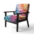 thumbnail image 3 of Designart "Décoration Murale Art Opt Spectre Harmonieux II" Fauteuil d'Appoint Moderne Multicolore - Fauteuil Moderne pour Chambre, 3 of 7
