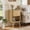 Oak Color, variant on Easoger Set of 2 Fluted Walnut Nightstands with Charging Station, Mid-Century Modern Bedside Tables with Sliding Tambour Doors, Storage Cabinet & Open Shelf for Bedroom