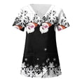 thumbnail image 3 of Camiseta de enfermera navideña, uniforme de enfermera para mujer, estampado de alce de dibujos animados, manga corta, bolsillo, uniformes médicos de enfermería, Harajuku, 3 of 5