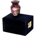 thumbnail image 2 of RUZIOON Butterfly Purple Finish Small Keepsake Qnty 1 - Keepsake Urn for Human Ashes with 1 Velvet Box Bag-Mini Keepsake Urn - Affordable Keepsake Urn (3 cu.in), 2 of 5