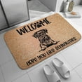 thumbnail image 5 of Schnauzer Door mat, Hope You Like Saint Schnauzers Welcome Doormat, Front Door Mat, Dog Mom Outdoor Rug Gift, Housewarming Gift, Funny Door Mat Outdoor Decor,Indoor Doormat,Coral Velvet Rug 16”x24”, 5 of 7