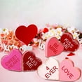 thumbnail image 5 of 6 Pcs Heart Shaped Valentine's Day Decorations Sweet Color Valentines Wooden Ornaments Love Letter Ornaments Holiday Decor for Table Candlelight Dinner, 5 of 5