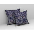 thumbnail image 4 of HomeRoots 411097 6 x 20 x 20 in. Blue & Pink Zippered Damask Indoor & Outdoor Throw Pillow, 4 of 5