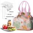 thumbnail image 4 of Boho Bohemian Art Drawstring Lunch Bag Women - Drawstring Lunch Bag Insulated for Work Office - Stain-Resistant Large Lunchbags for Women with Multi-Pockets, 4 of 6