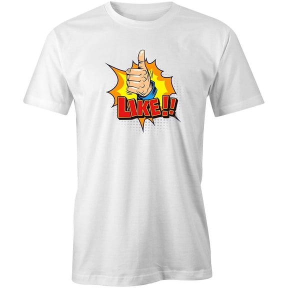Comic Thumbs Up T-Shirt | Comic Art White Tee Gift