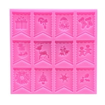 Gymnture christmas Christmas Silicone Chocolate Mold DIY Cake Decorating Tool