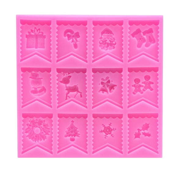 Gymnture christmas Christmas Silicone Chocolate Mold DIY Cake Decorating Tool