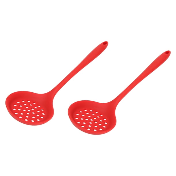 Cuchara ranurada pequeña, 2 piezas Cuchara ranurada de silicona Cucharas de silicona Cuchara de silicona para pasta Diseñada para el futuro